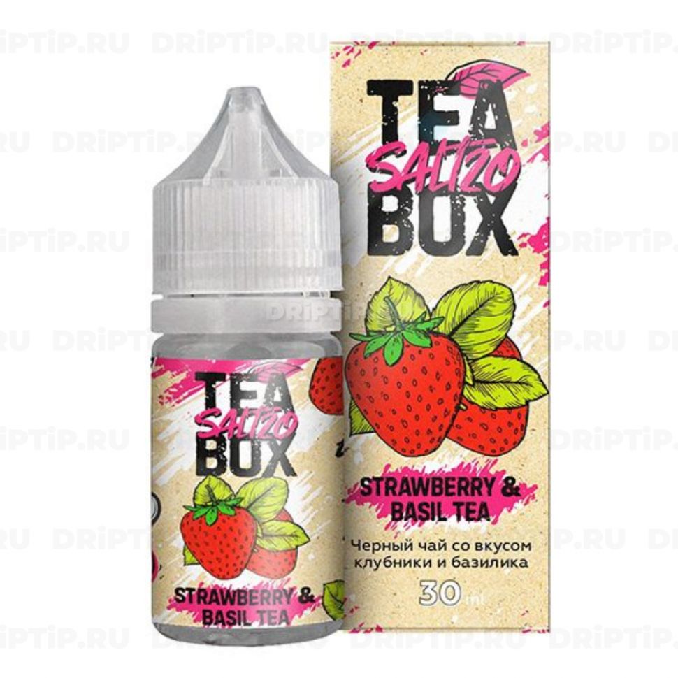 Жидкость Tea Box Salt - Strawberry & Basil Tea