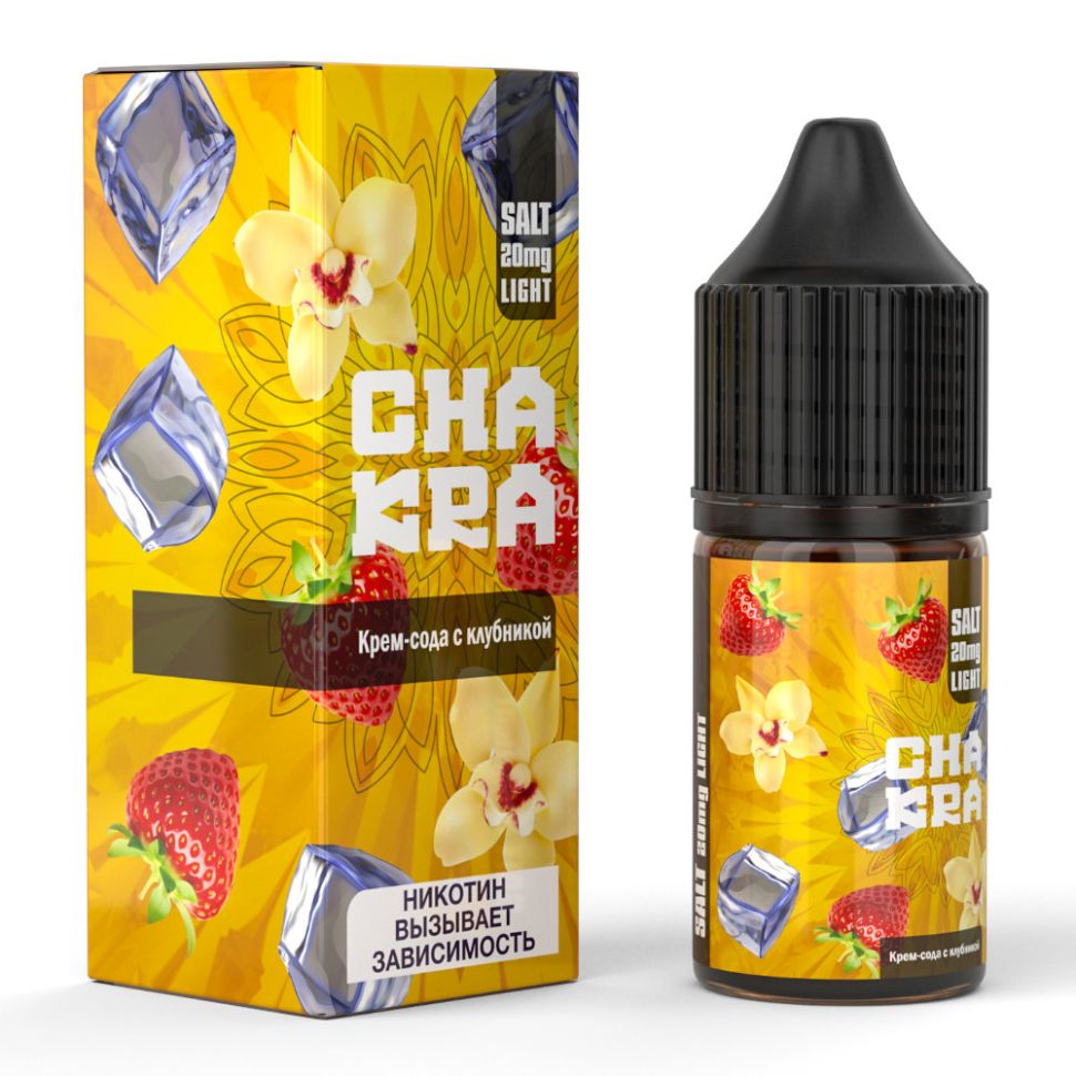 Жидкость Chakra Salt - Крем-сода с клубникой