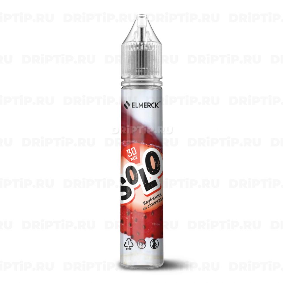 Жидкость Solo - Клубника со сливками Срок годности до 12.2024 