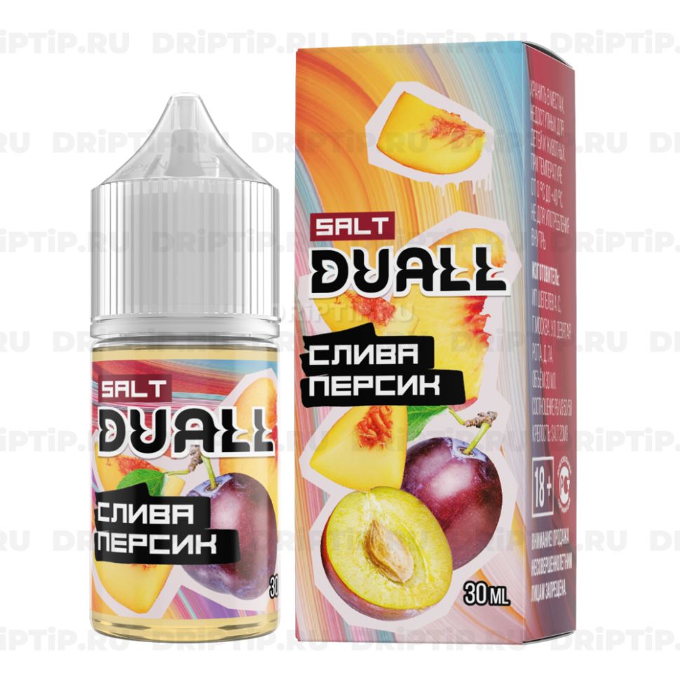 Жидкость Duall Salt - Слива Персик