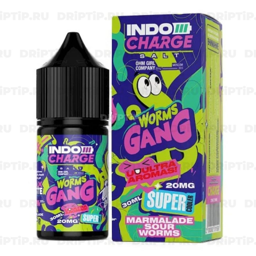 Жидкость Indo Charge Salt - Worms Gang