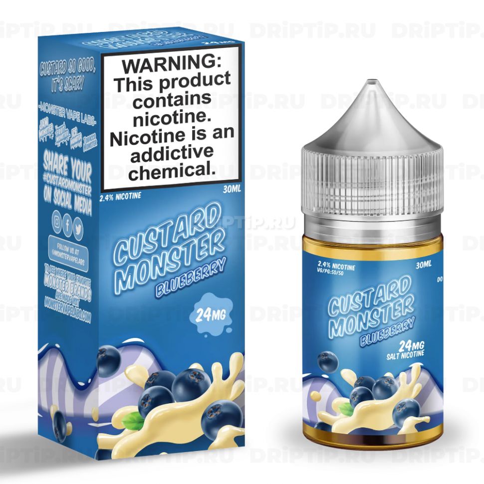 Жидкость Custard Monster Salt - Blueberry